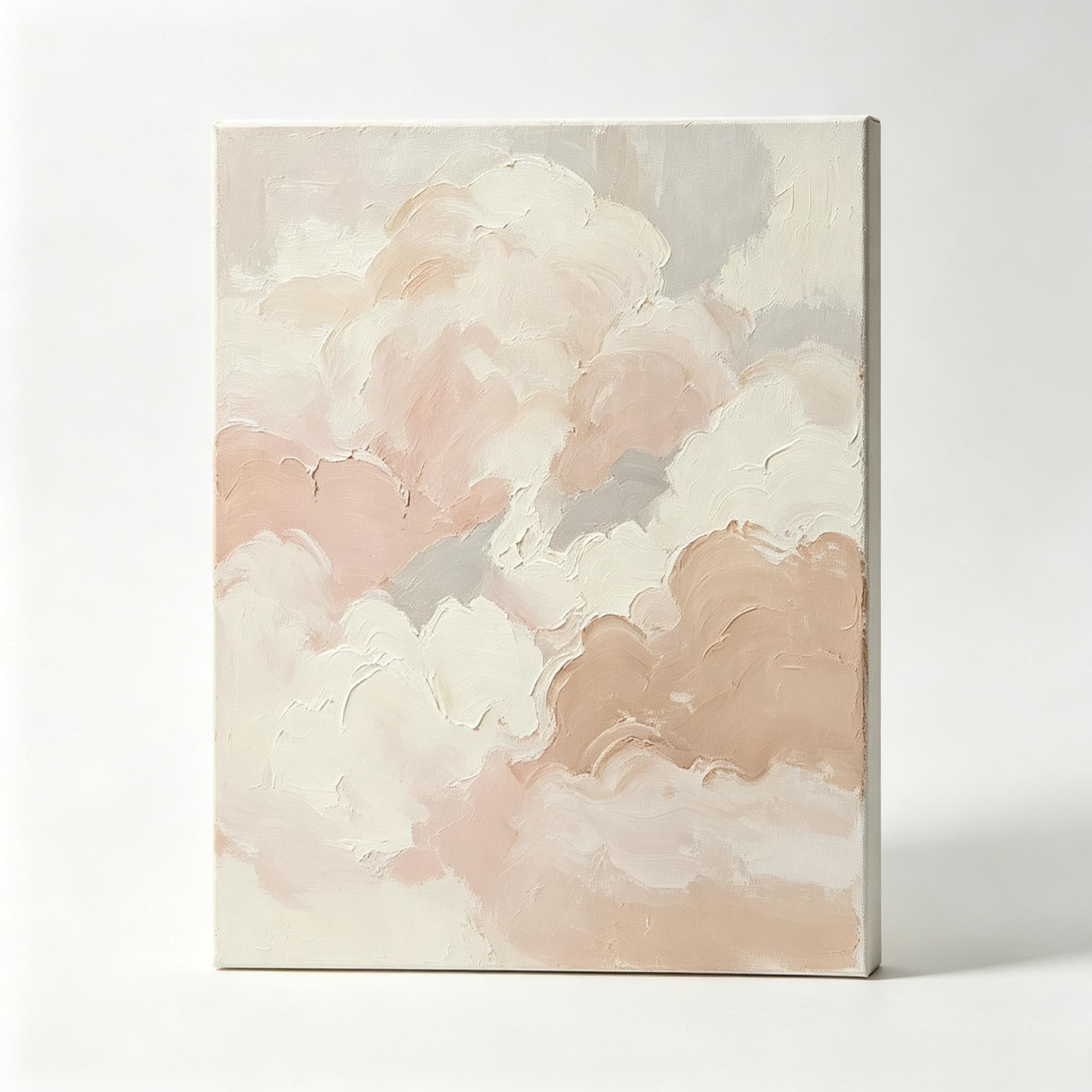 Soft Pink Cloud Vertical Textured Abstract