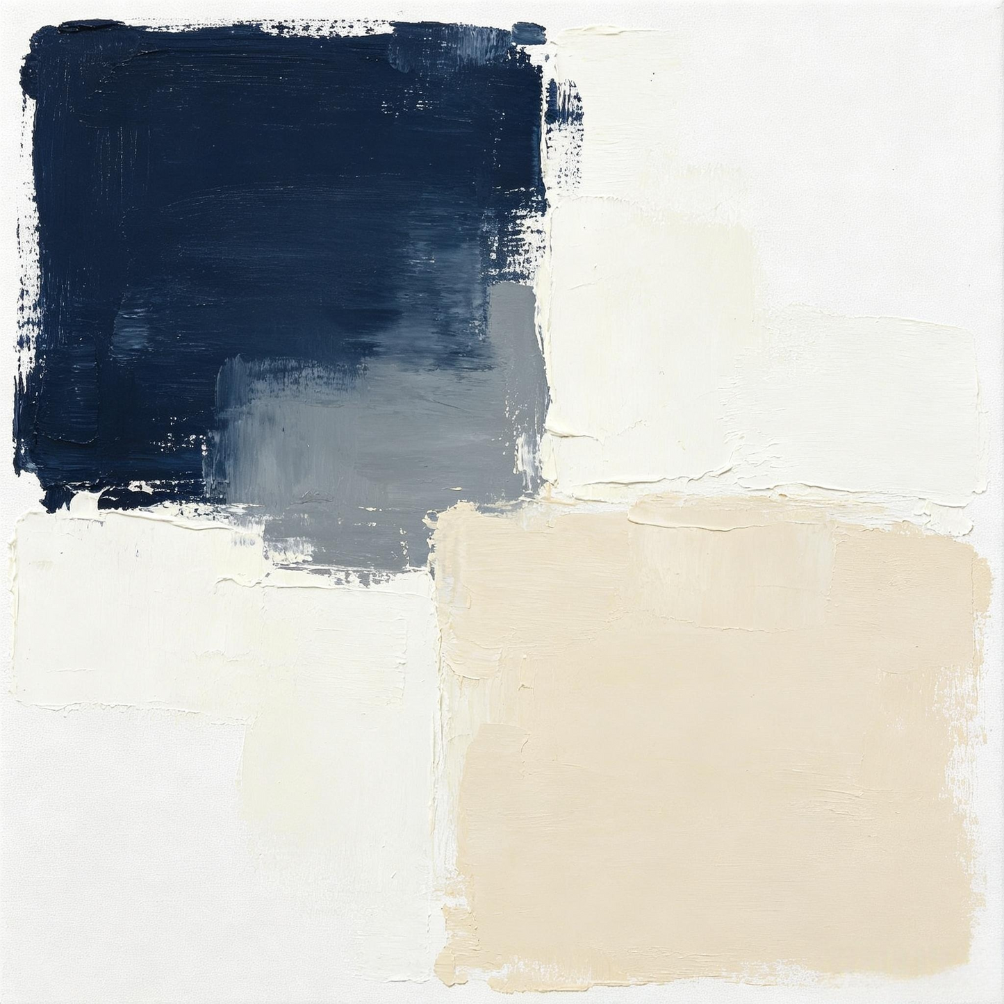 Navy Beige Block Texture Abstract