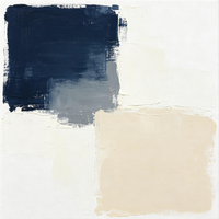 Navy Beige Block Texture Abstract